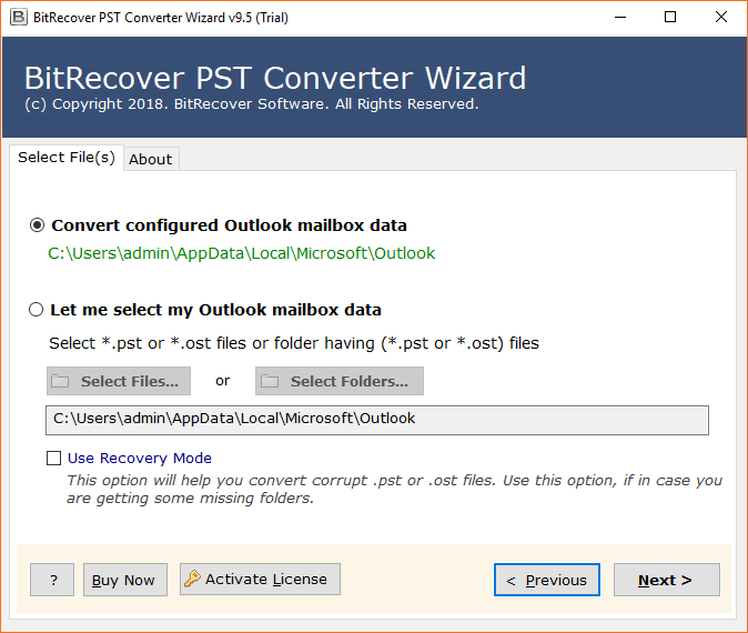 .pst to .eml converter