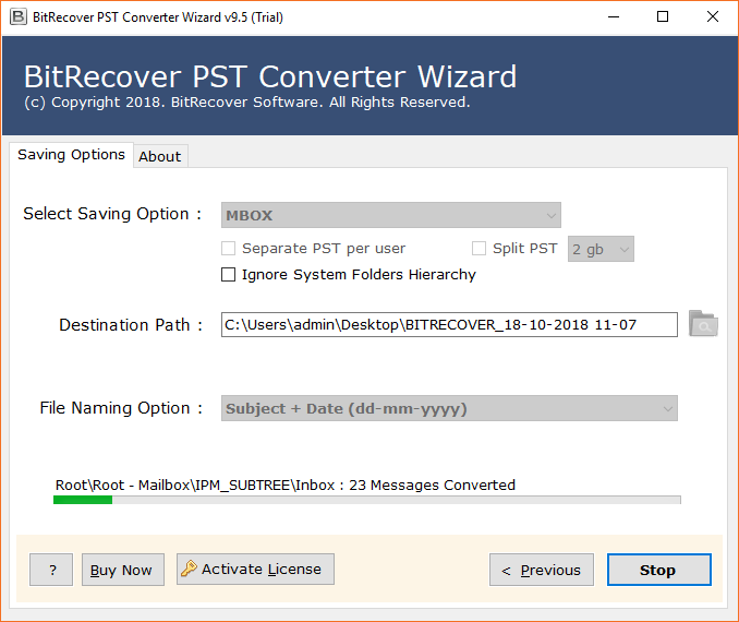 PST to MBOX conversion