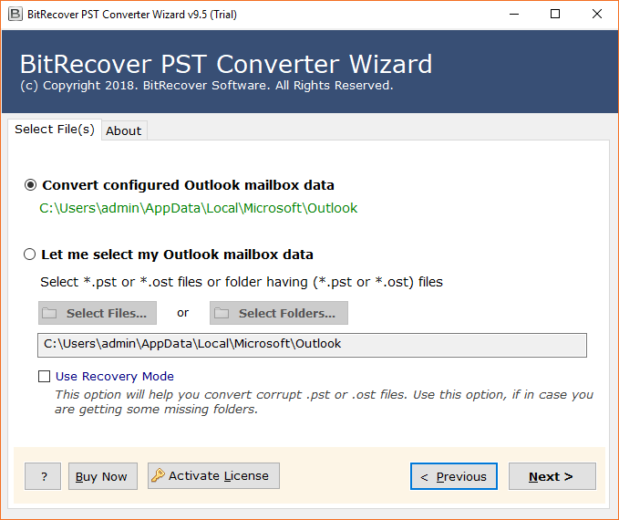 .pst to .msg converter
