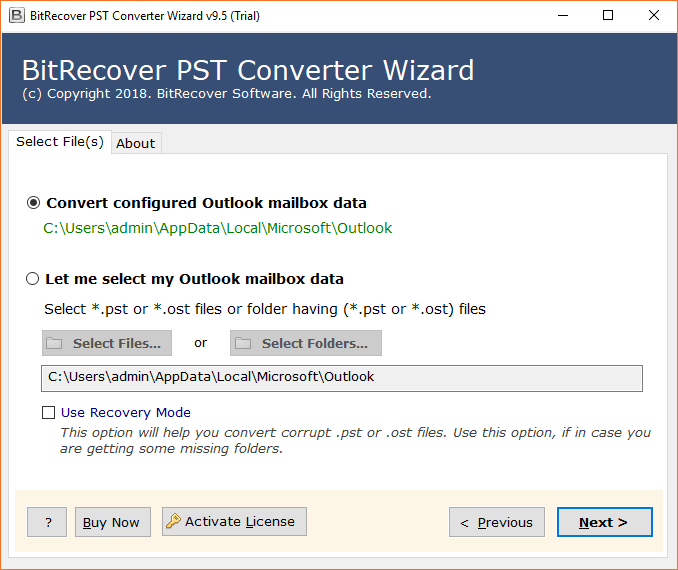 Run PST to MBOX Converter