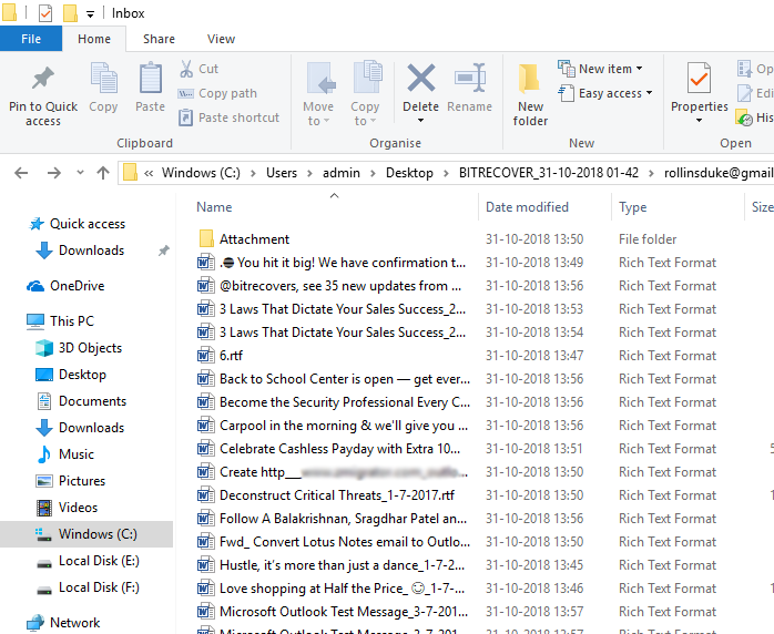 see the converted RTF files