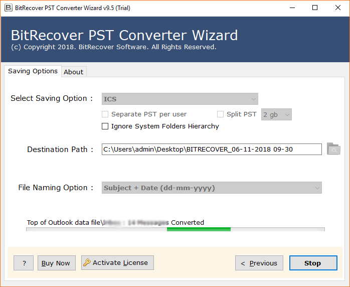 Outlook PST to ICS conversion