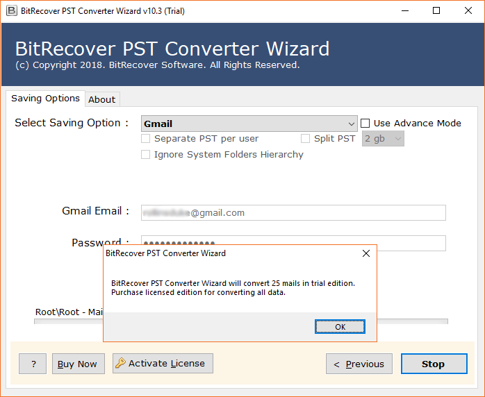 PST to Gmail conversion