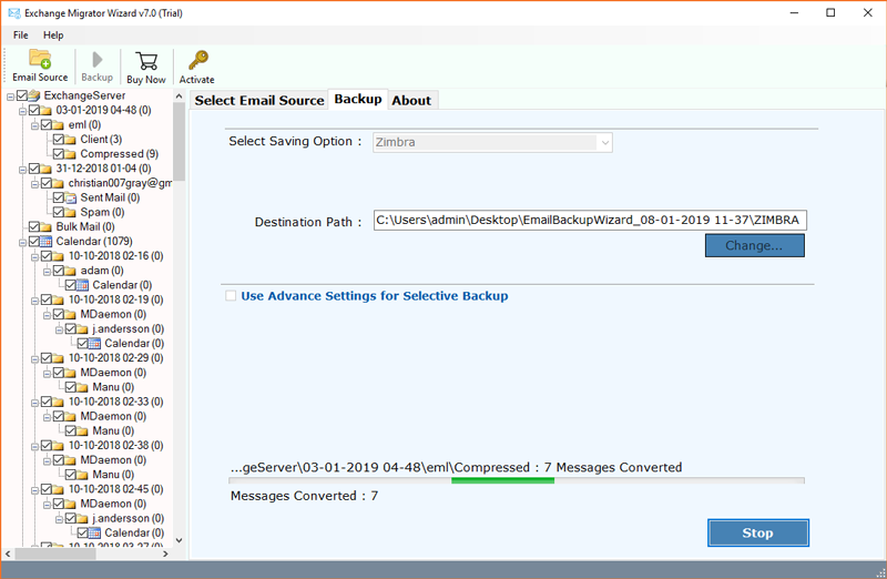 exchange 2010 to zimbra migration