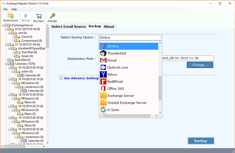 exchange 2013 to zimbra migration