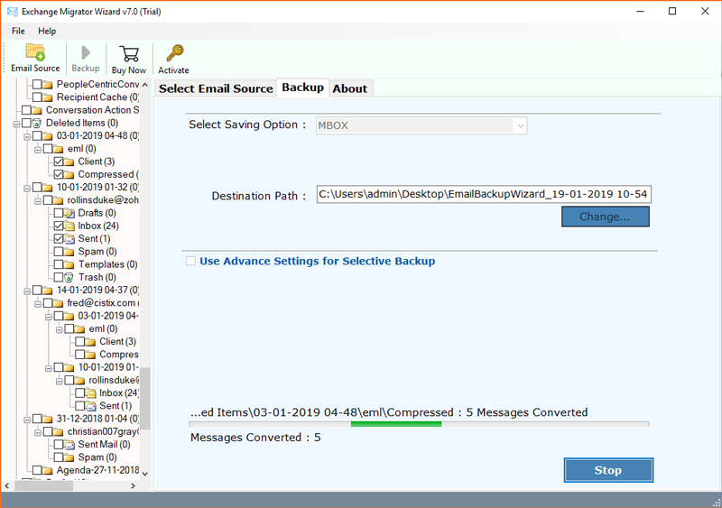 export exchange mailbox to mbox