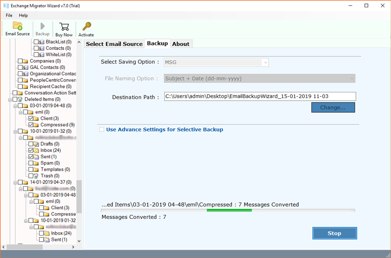 export exchange mailbox to msg