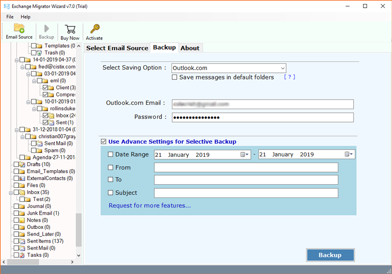 filtering options