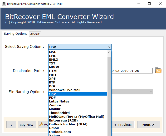 eml to csv converter