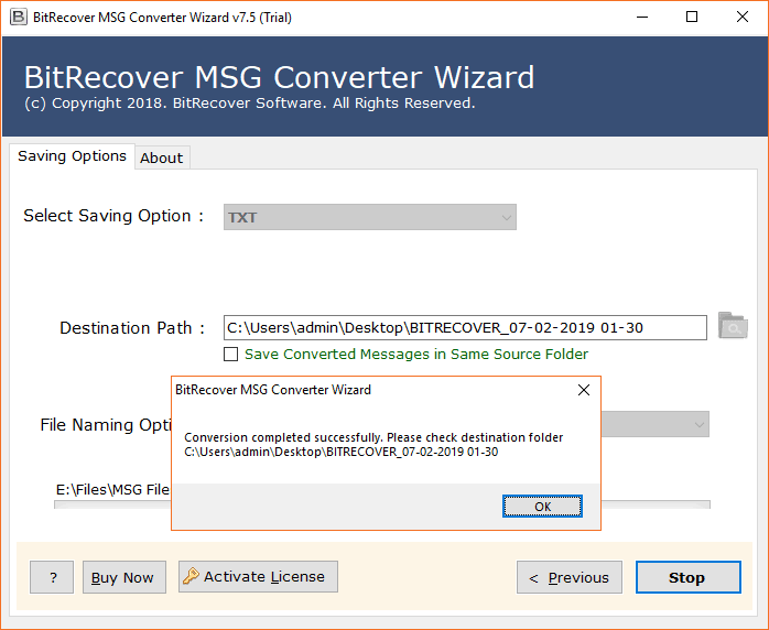 convert outlook msg file to txt