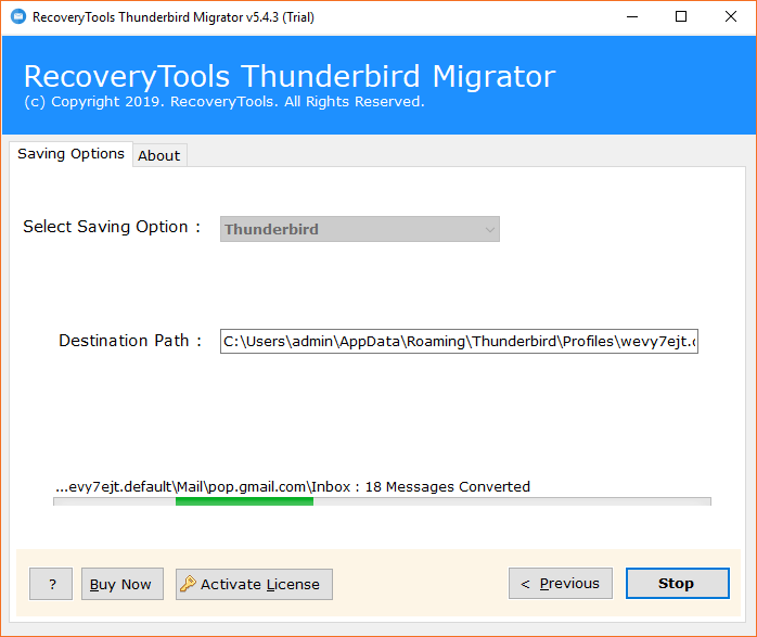 Thunderbird to Thunderbird migration