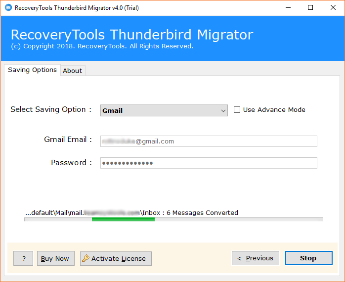 Mozilla Thunderbird to Gmail migration