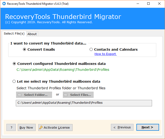 Mozilla Thunderbird to Yahoo Converter