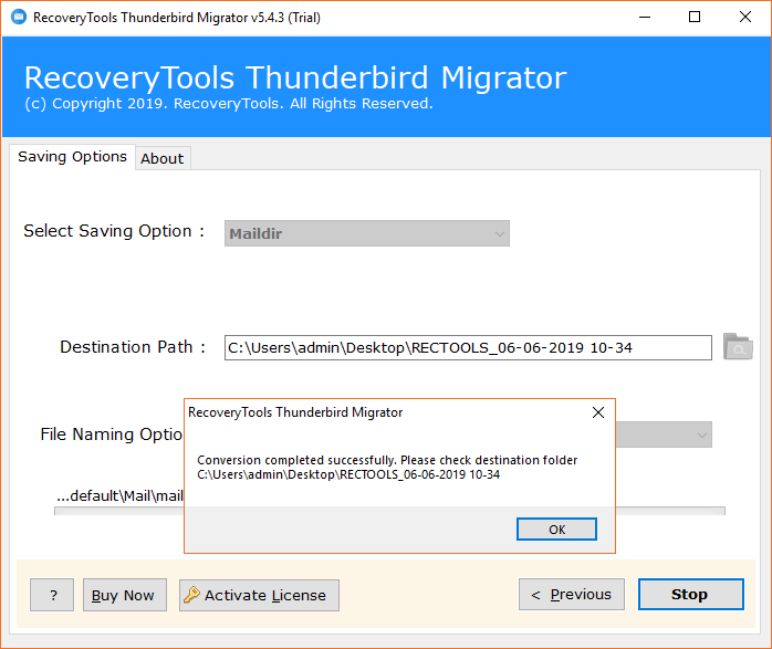 Thunderbird to Maildir conversion