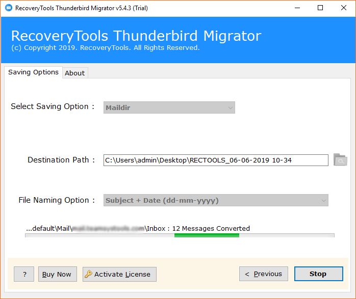 Thunderbird to Maildir migration