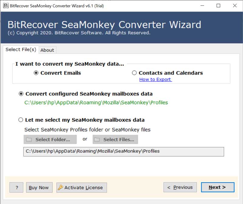 SeaMonkey to Outlook Converter