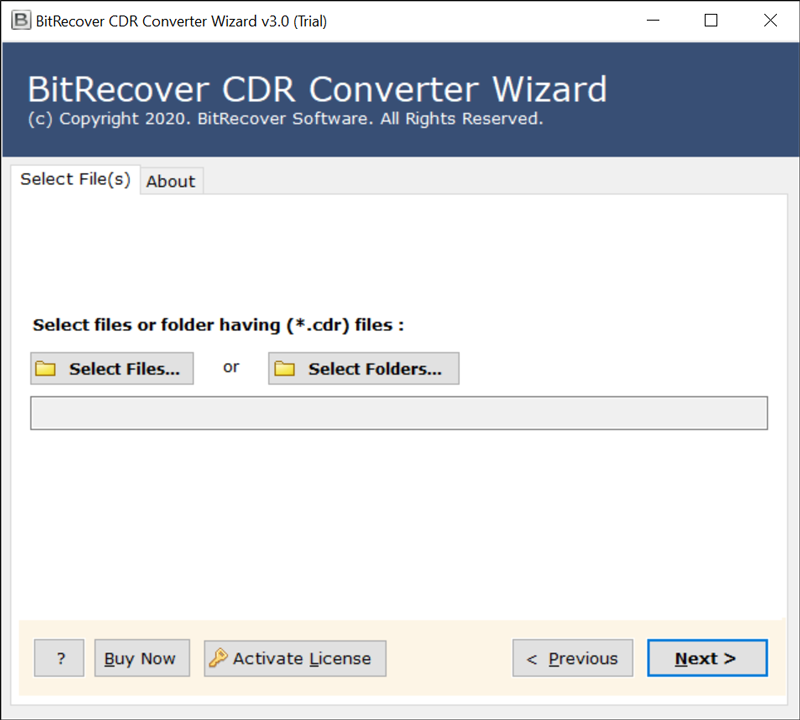 Start OneTime CDR File Converter