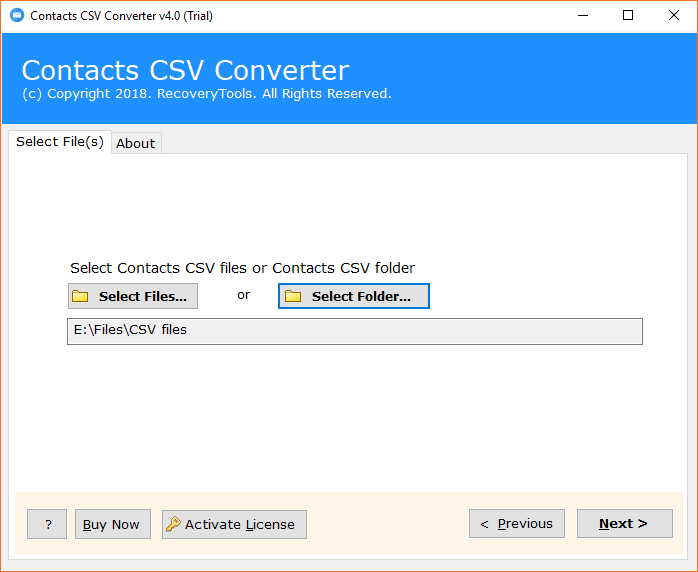 select csv file / folder