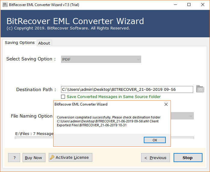 eM Client file migration