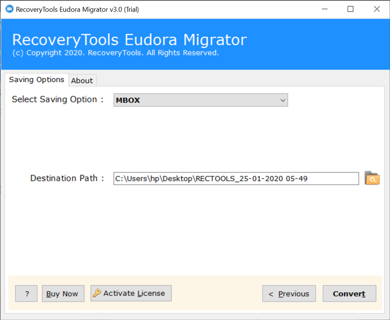 Eudora mail conversion