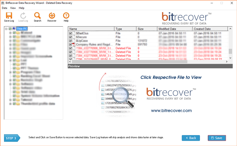 View deleted files