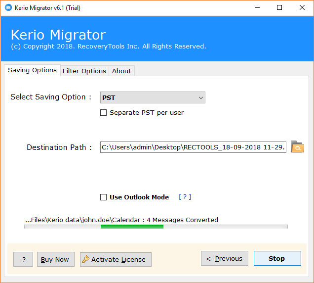 Kerio email server migration