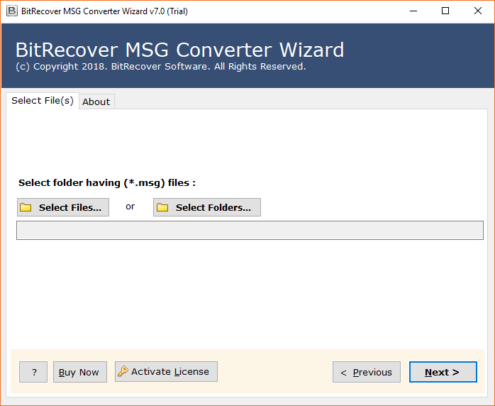Start OneTime MSG File Converter