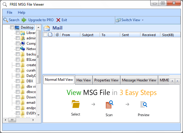 Run OneTime MSG File Viewer