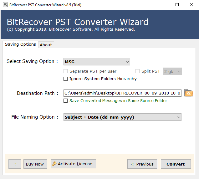 Migrate PST files