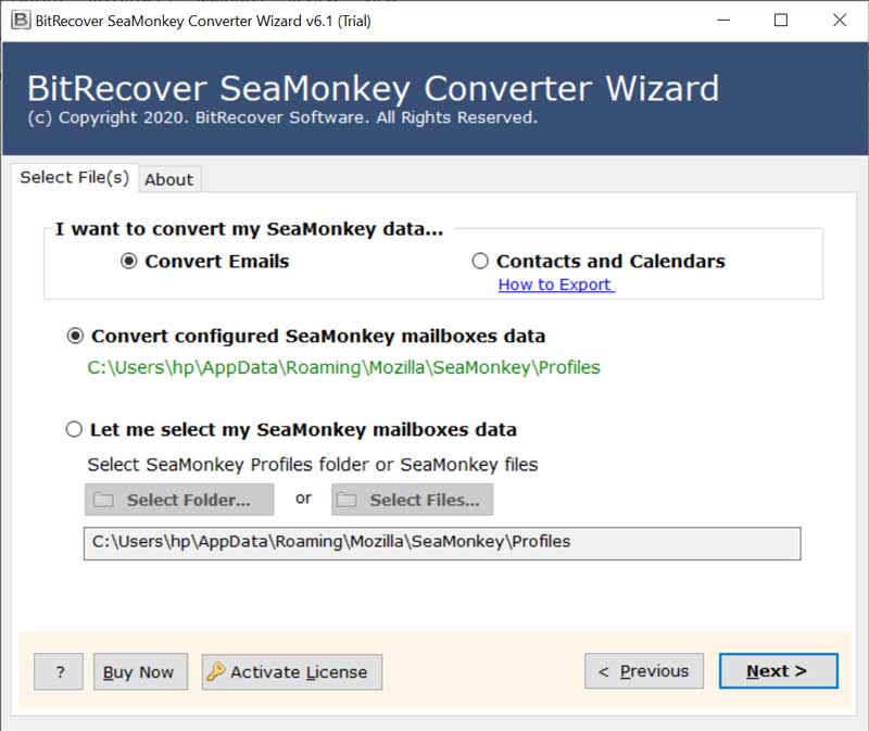 Start SeaMonkey Converter