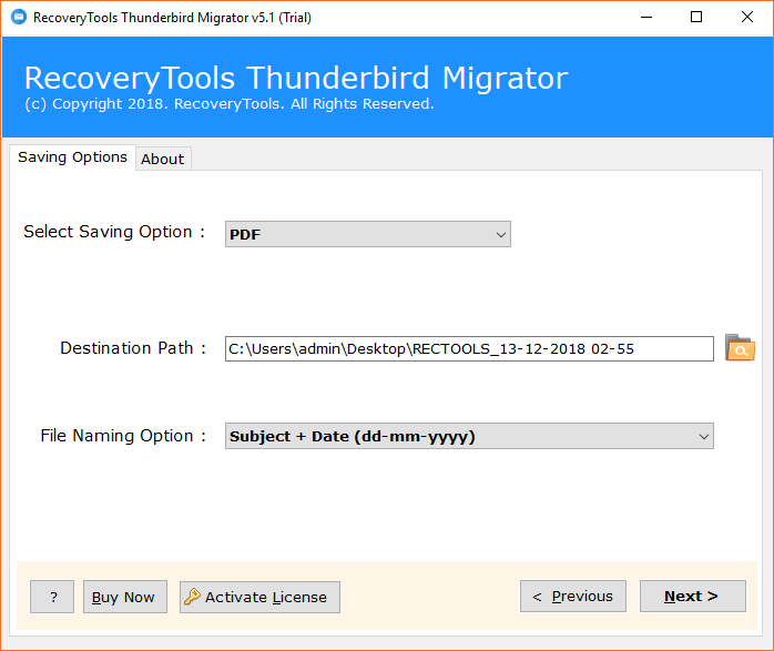 Thunderbird email conversion