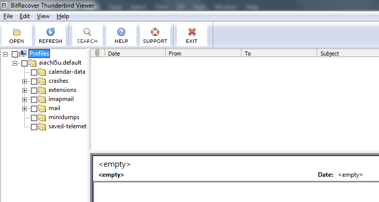 Run OneTime Thunderbird File Viewer